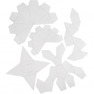 Støbeforme, geometiske former, H: 6-13 cm, transparent, 5 stk./ 1 pk.