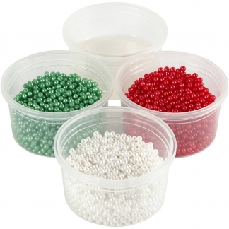 Pearl Clay®, grøn, rød, hvid, 1 sæt, 3x25+38 g