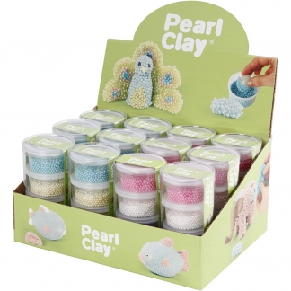 Pearl Clay®, ass. farver, 12 sæt/ 1 pk.