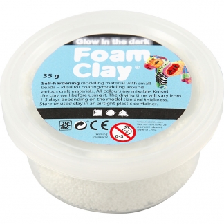 Foam Clay®, glow in the dark, 35 g/ 1 ds.