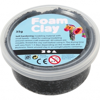 Foam Clay®, sort, 35 g/ 1 ds.