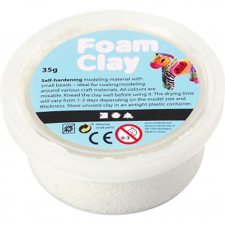 Foam Clay®, hvid, 35 g/ 1 ds.