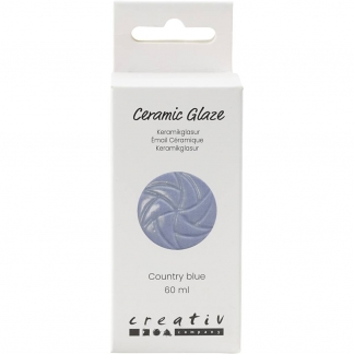 Keramik Glasur, 984-1101 °C, dækkende, Country Blue, 60 ml/ 1 fl.