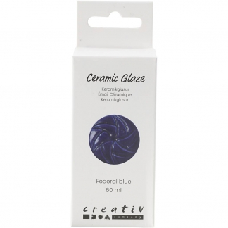 Keramik Glasur, 984-1101 °C, dækkende, Federal Blue, 60 ml/ 1 fl.