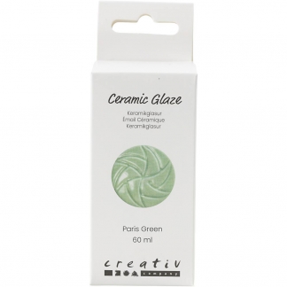 Keramik Glasur, 984-1101 °C, dækkende, Paris Green, 60 ml/ 1 fl.