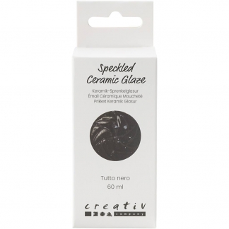 Prikket Keramik Glasur , 999-1060 °C, dækkende, Tutto Nero, 60 ml/ 1 fl.