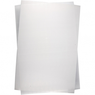 Krympeplast, 20x30 cm, tykkelse 0,3 mm, mat hvid, 10 ark/ 1 pk.