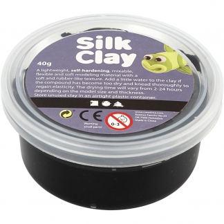 Silk Clay®, sort, 40 g/ 1 ds.