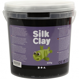 Silk Clay®, sort, 650 g/ 1 spand