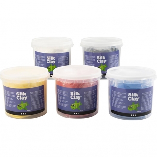 Silk Clay®, primærfarver, 5x650 g/ 1 pk.
