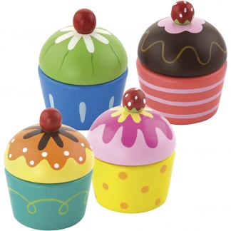 VIGA Cupcakes, str. 4x5,5 cm, 4 dele/ 1 pk.