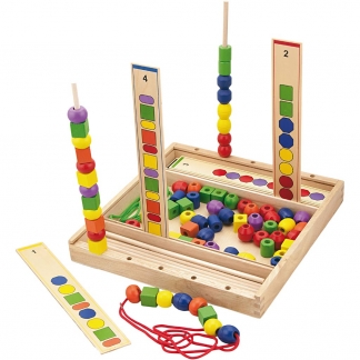 VIGA Perlespil, H: 4 cm, L: 33 cm, B: 33 cm, 94 dele/ 1 pk.