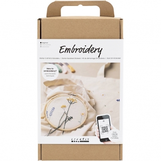 Start DIY Kit Broderi, Blomster, 1 pk.