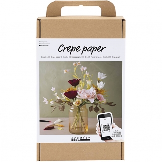 DIY Kit Crepepapir, Buket, Stræk/crepe: 180%, 1 pk.