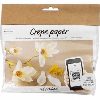 Mini DIY Kit Crepepapir, Magnoliagren, Stræk/crepe: 180%, 1 pk.