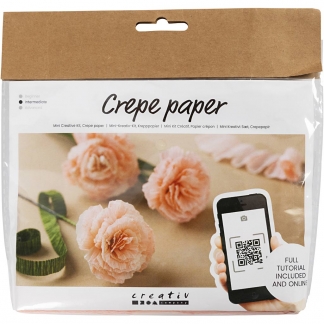 Mini DIY Kit Crepepapir, Nelliker, Stræk/crepe: 180%, 105 g, 1pk./ 1 pk.