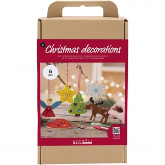 DIY Kit Julepynt, Farvelægning, 1 pk.