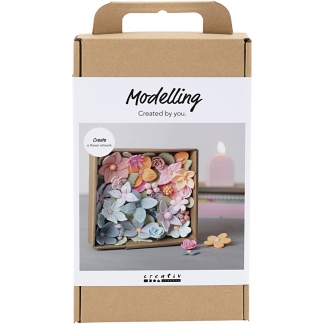 DIY Kit Modellering, Blomster, pastelfarver, 1pk./ 1 pk.