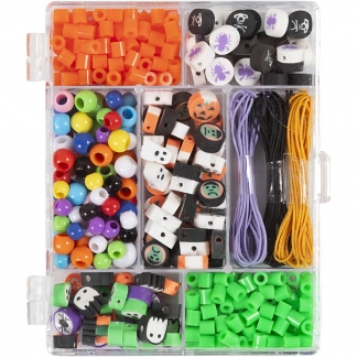 DIY Mix Smykker, Halloween, halloweenfarver, 1 pk.